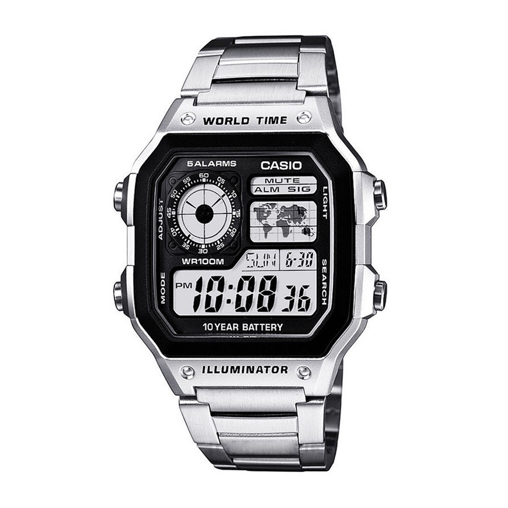 Casio AE-1200WHD-1AVDF – Nam – Kính Nhựa – Quartz (Pin) – Dây Kim Loại