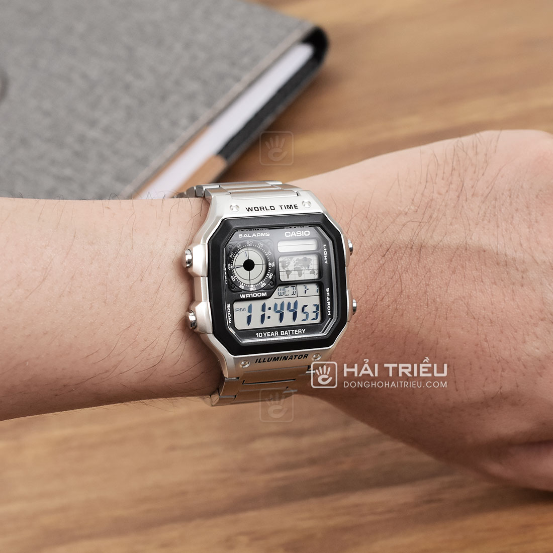 Casio AE-1200WHD-1AVDF – Nam – Kính Nhựa – Quartz (Pin) – Dây Kim Loại - Ảnh 2