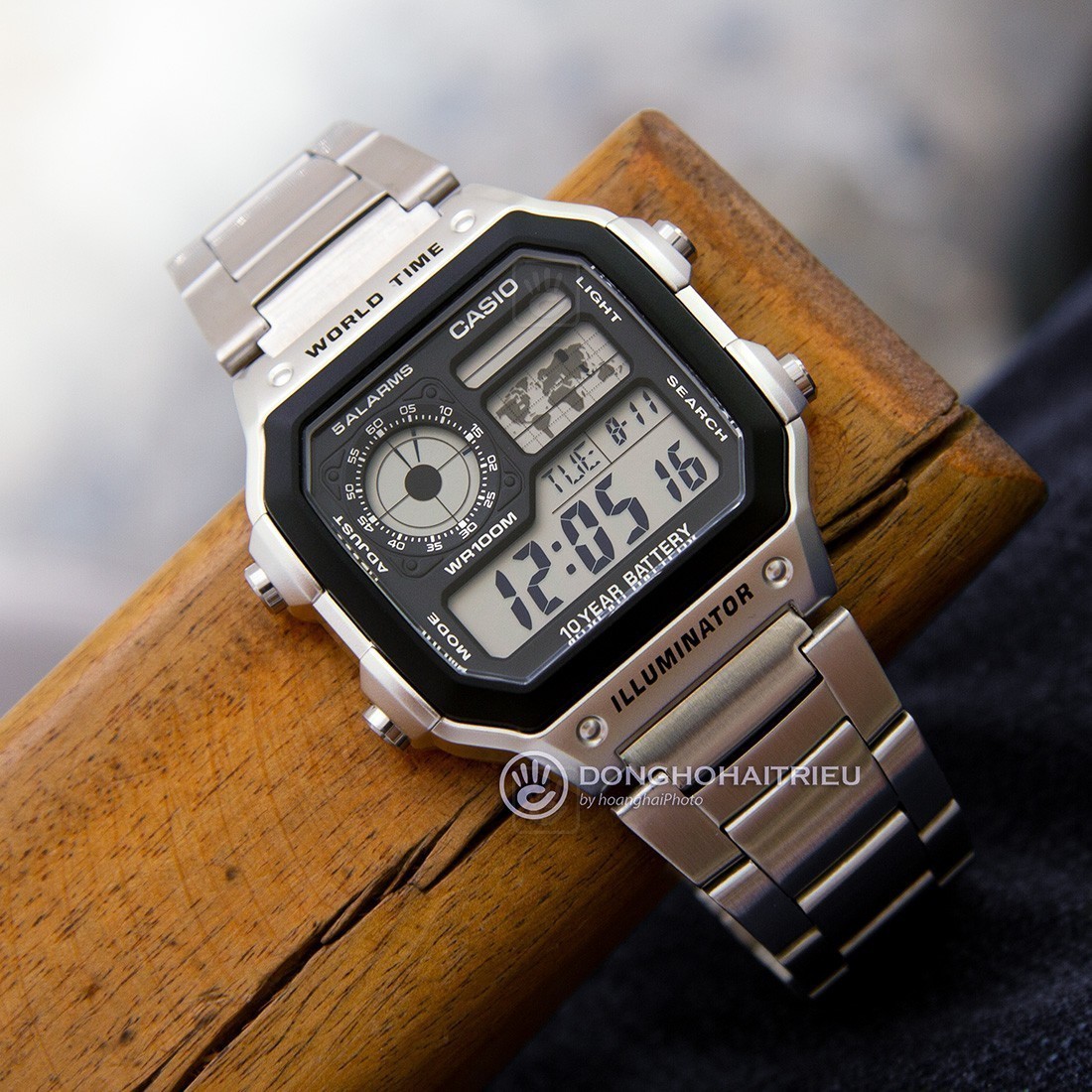 Casio AE-1200WHD-1AVDF – Nam – Kính Nhựa – Quartz (Pin) – Dây Kim Loại - Ảnh 3