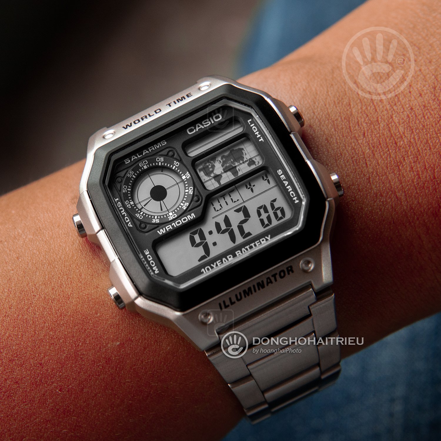Casio AE-1200WHD-1AVDF – Nam – Kính Nhựa – Quartz (Pin) – Dây Kim Loại - Ảnh 4